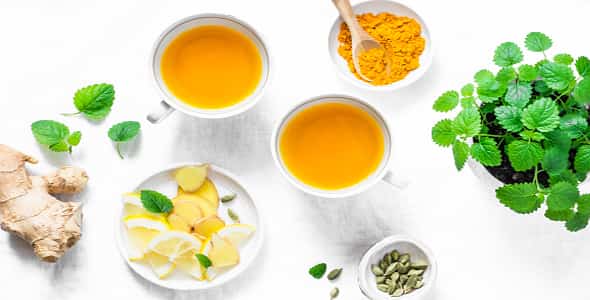 فوائد الزنجبيل مع الشاي الأخضر